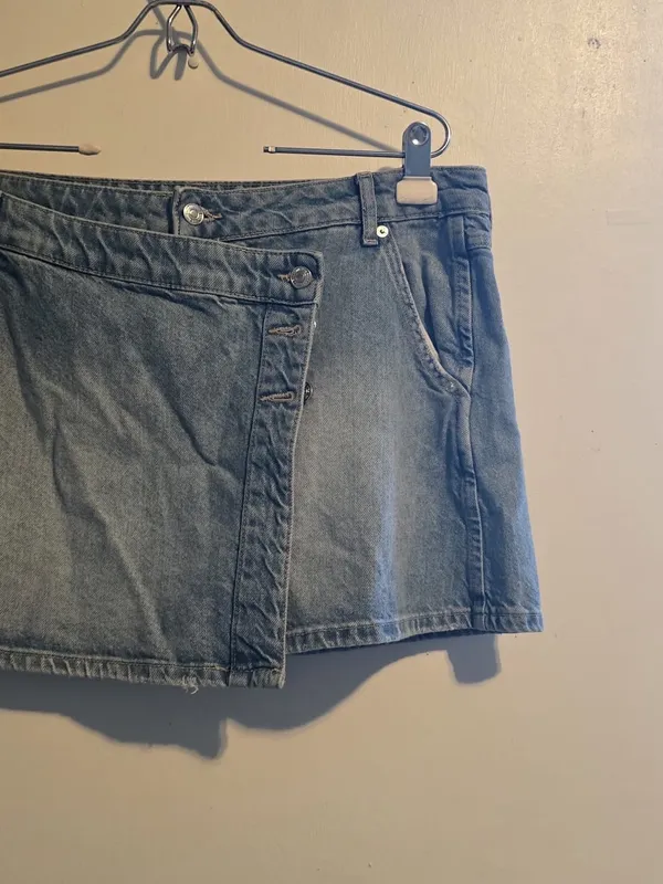 Free People Light Wash Denim Skirt - Image 2