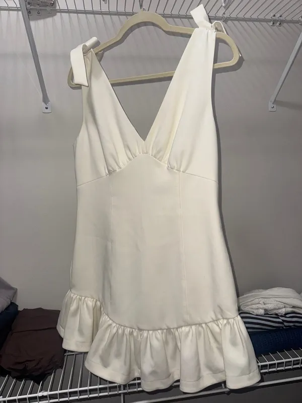 Likely White Mini Dress Harlow Ruffle - Image 2