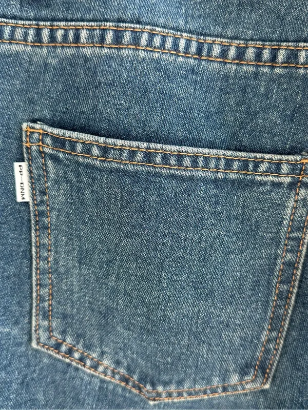 Princess Polly Wide Leg Crop Jeans Womens US 4 Blue Raw Hem - Image 9