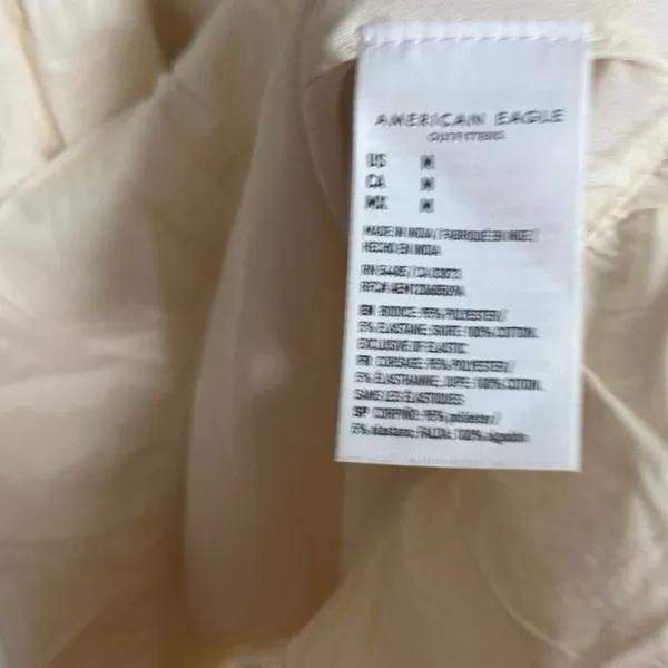 American‎ Eagle Cream And Black Bubble Hem Dress Size Medium - Image 8