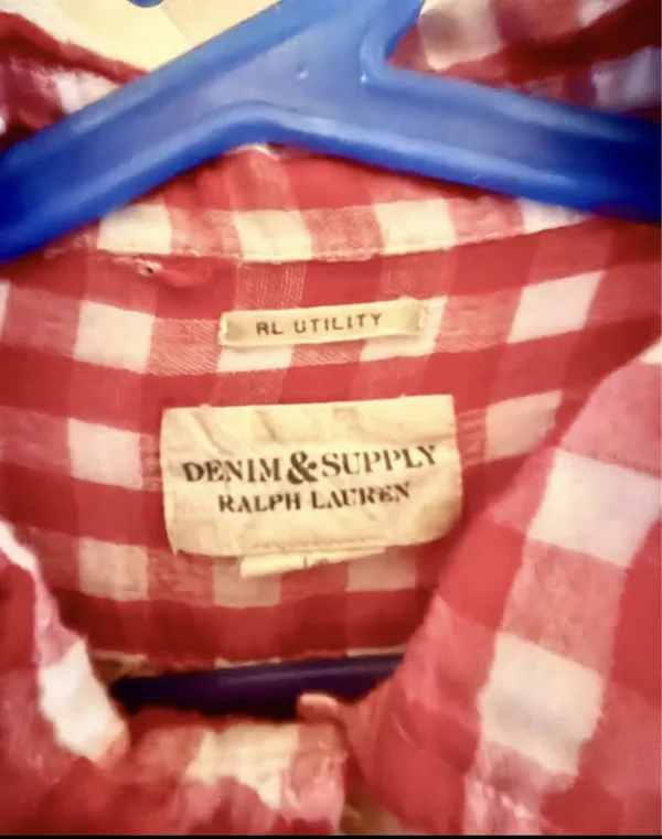 Classic gingham button-down with long sleeves. Chest pockets and button cuffs. Lightweight casual style from Ralph Lauren. - Image 3