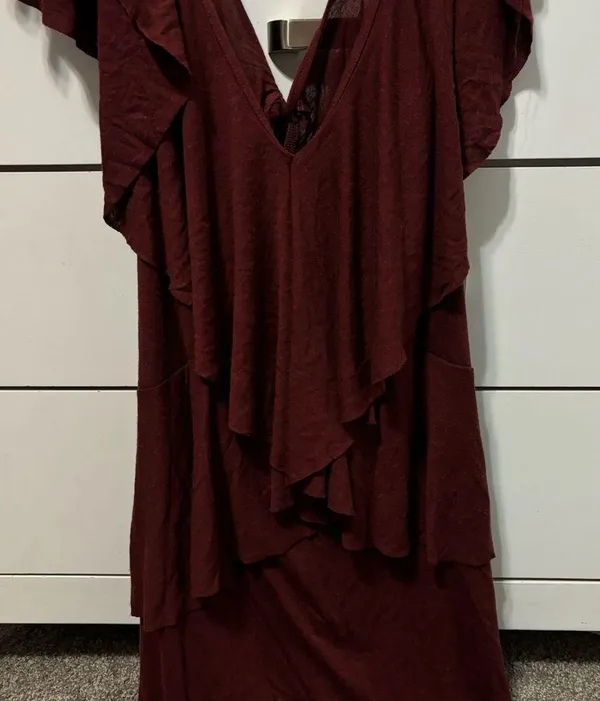 Free People Darling Mini Dress Maroon NWT - Image 10