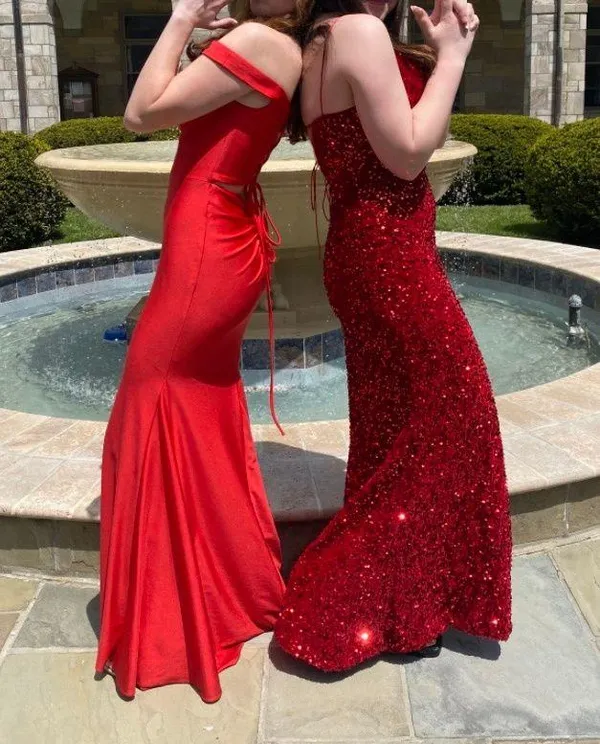 Sherri Hill Red Gown Prom Dress - Image 3