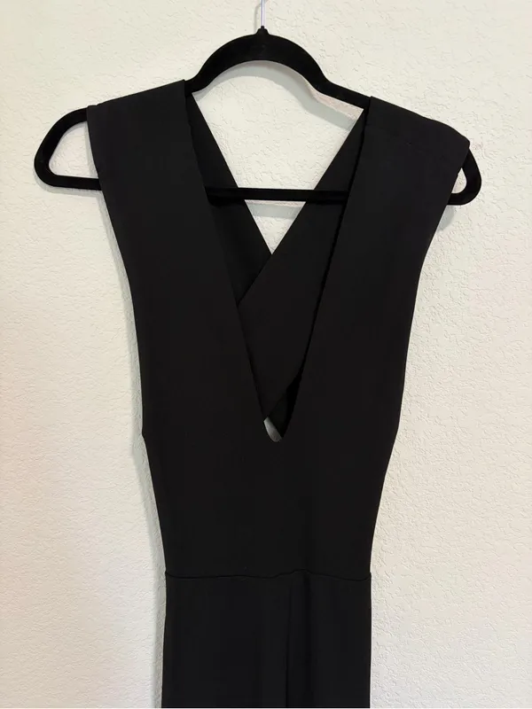 Black Lulus Thinking Out Loud Black Backless Jumpsuit Size S - Image 4