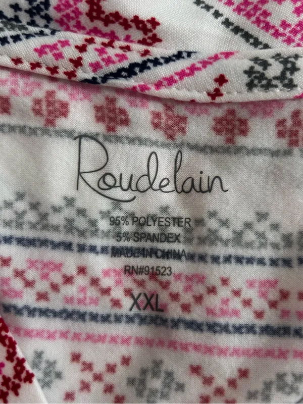 NWT‎ Roudelain Fair Isle Print Long Sleeve Pajama Top Size XXL - Image 4
