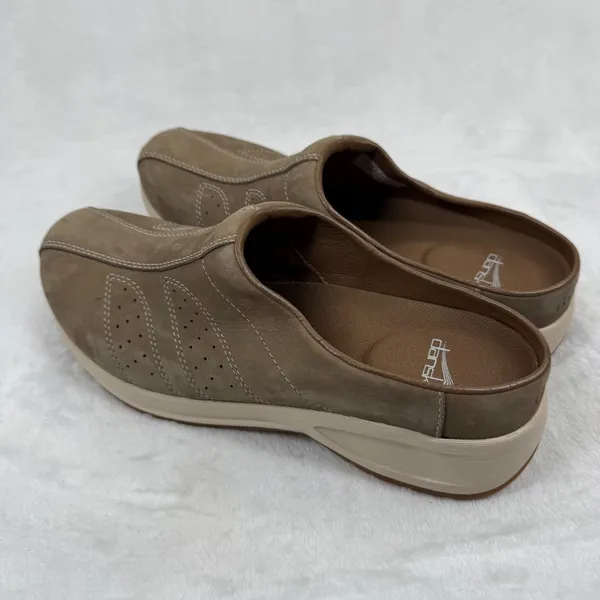 Dansko Brown Leather Clog Mules Womens‎ EU 39 US 8.5-9 Perforated Slip On - Image 7
