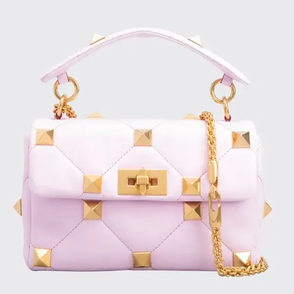 Valentino Garavani Roman Stud Medium Quilted Chain Shoulder Bag - Image 2