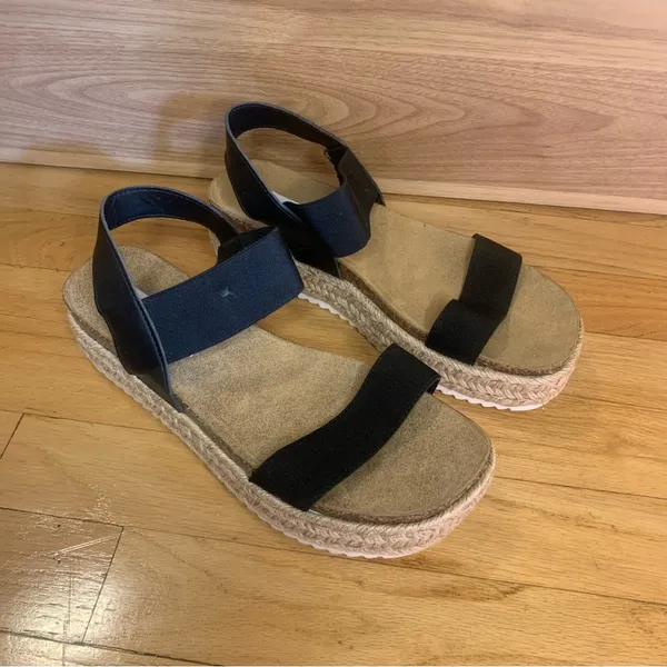 Steve Madden Jaklyn Espadrille Platform Sandals in Black - Size 9 - Image 2