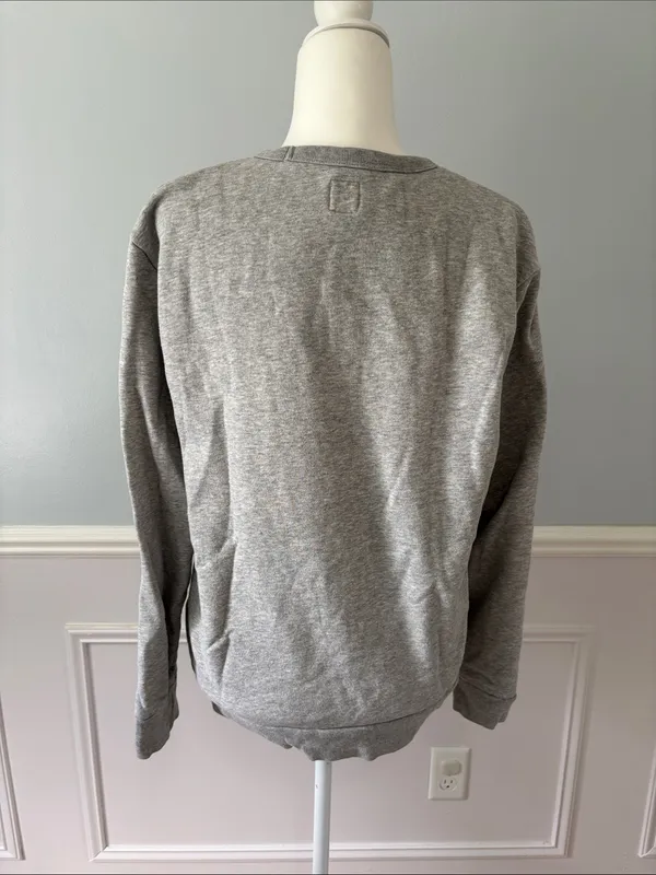 GAP Gray Logo Sweatshirt Size Small (Oversized Fit) Cozy Casual Athleisure - Image 7