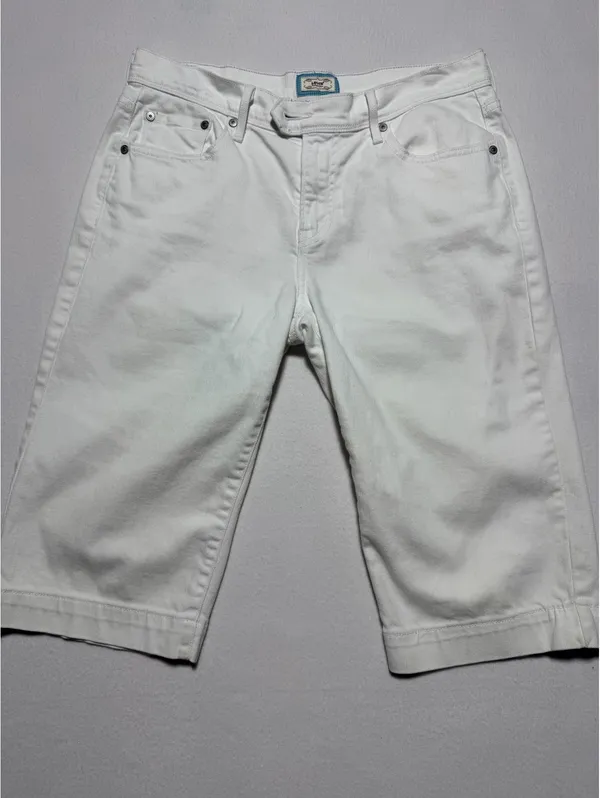 Levi’s 515 Capri Women’s Size 6 White Stretch Denim Cropped Jeans - Image 8