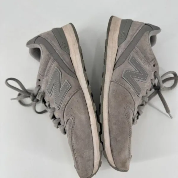New Balance 696 Classic Women's Running Shoes WL696WPG Gray Suede Size‎ 9 - Image 5