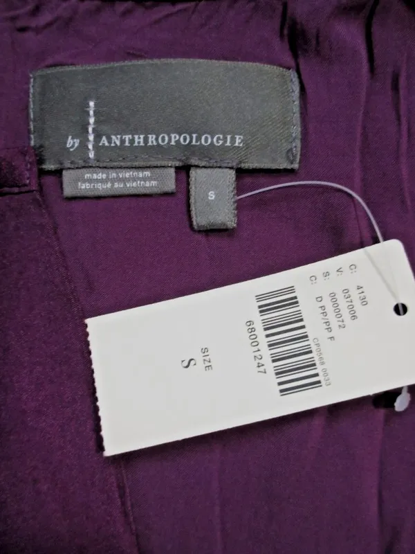 NWT Anthropologie Somerset Maxi in Dark Purple Satin Lumensilk Edition Dress S - Image 7