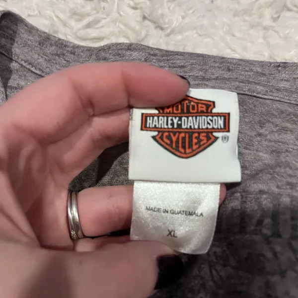 Harley Davidson Shirt Women XL Gray Graphic Biker Motorcycle Pittsburgh, PA - Image 5