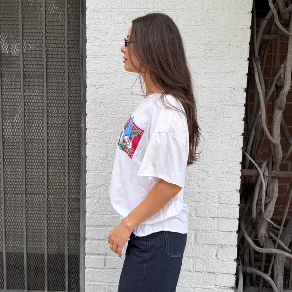Free People White vintage Maui Hawaii graphic tee / fits sz s-L #hawaii #graphictee #summer #retro - Image 4