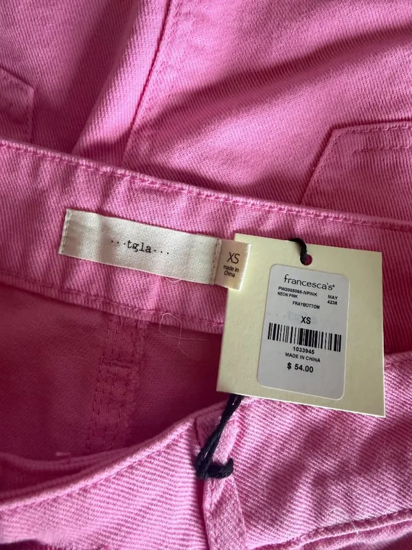 NWT Francesca’s Tgla Pink Denim Mini Skirt - Image 5