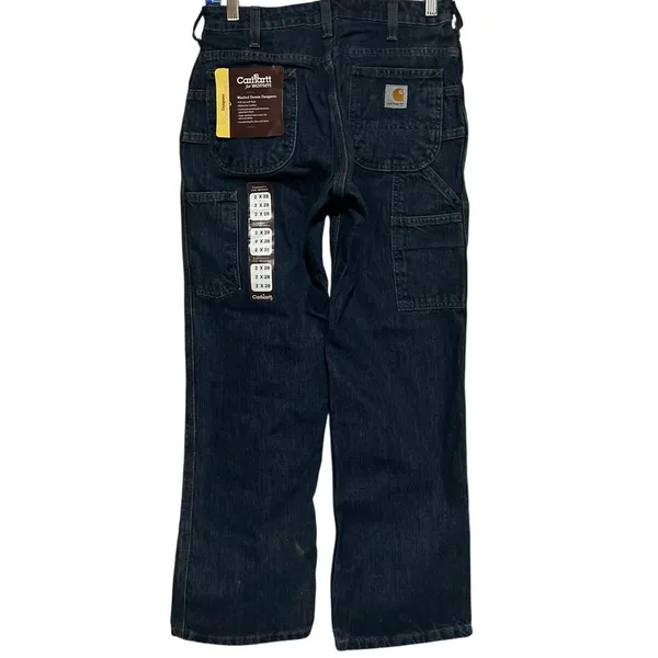 Carhartt For Women Midrise‎ Washed Denim Dungaree Jeans Size 2 x 28 - Image 2