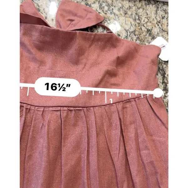 Altar'd State Women's Metallic Copper Tie Back Mini Dress size XXL NWT - Image 14