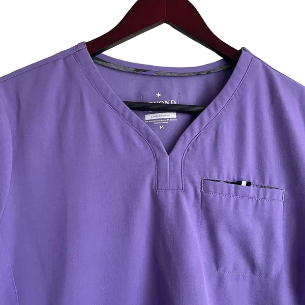 Beyond Scrubs Women Top‎ M Purple Medical Uniform Nurse Workwear Dental Casual - Image 8