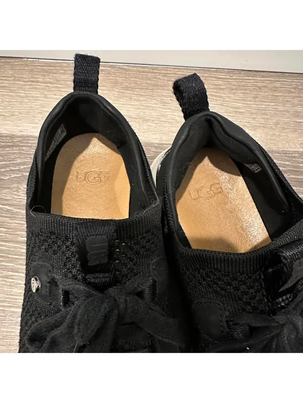 UGG Tay Sneaker BLACK Mesh Knit Comfortable Lace-Up Size 6.5 - Image 4