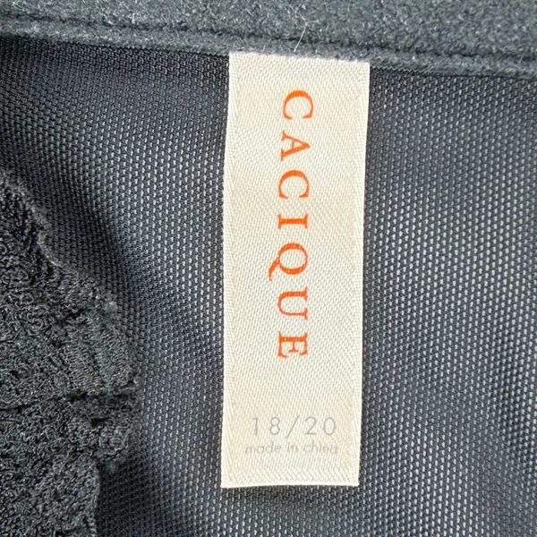 Cacique Black Lace Garter‎ Belt Corset Style Size 18/20 - Image 2