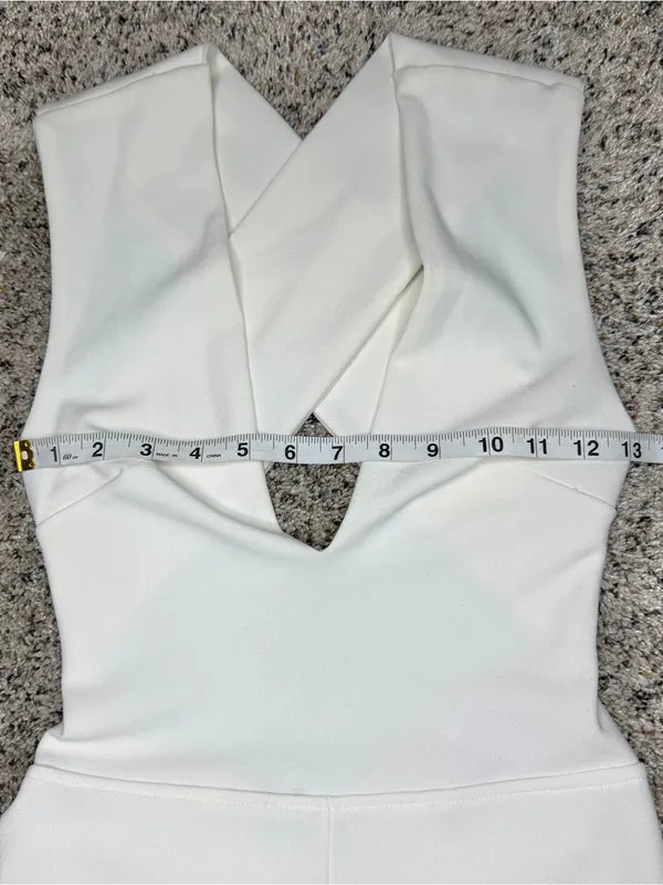 Lulus Thinking Out Loud White Backless Jumpsuit Extra Small Bridal Bride Wedding - Image 7