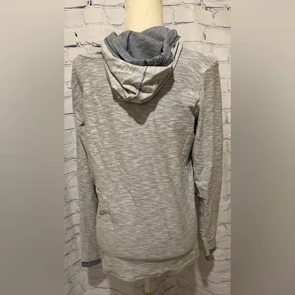 Columbia Women Gray Cotton Pullover kangaroo Pocket Hoodie Sweatshirt Size L - Image 4