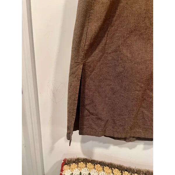 Boutique Brown Longline Duster Blazer Jacket Cotton Rayon Lagenlook Size Large - Image 4