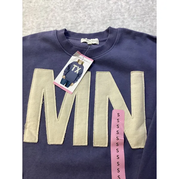 State‎ of Mine Minnesota MN Crewneck Sweatshirt Navy Blue Small NWT 16771 - Image 2