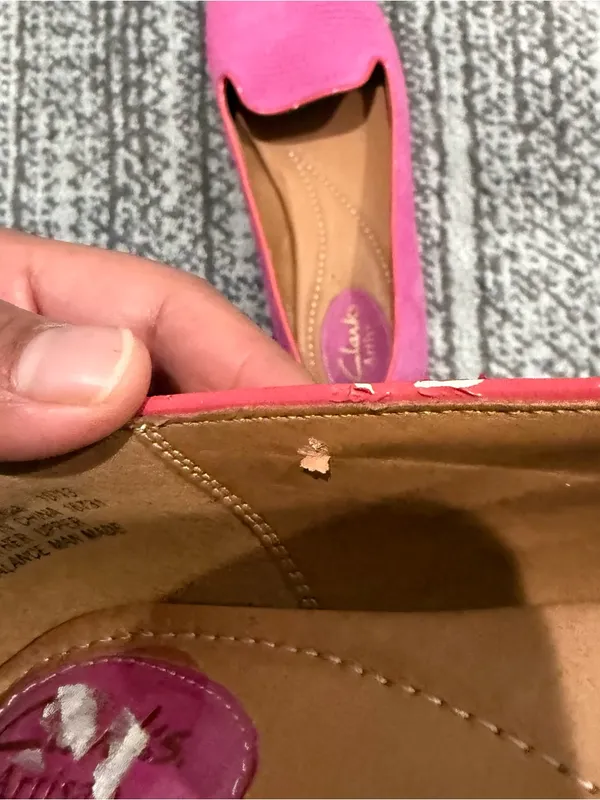Clarks Artisan Pink Tige De Cuir Loafers Suede Flats size 6M - Image 7
