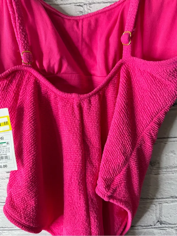 NWT shade and shore Hot Pink Terry One-Piece Swimsuit small - Image 6