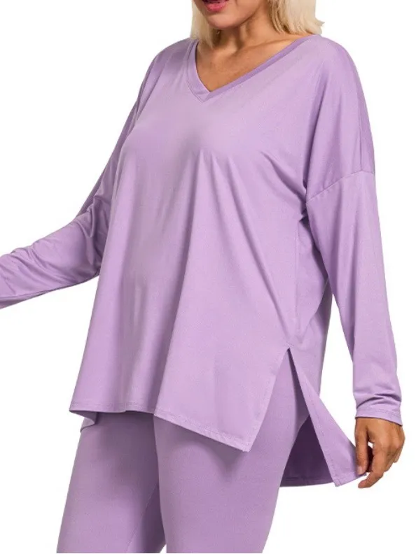 NEW!Plus Size Lavender brushed soft microfiber loungewear set Size 3X - Image 4