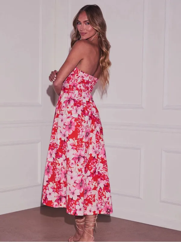 Vici Floral Sleeveless Dress Size L - Image 2