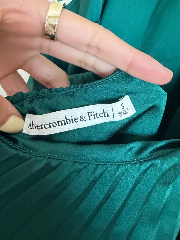 Abercrombie halter neck green dress - Image 3
