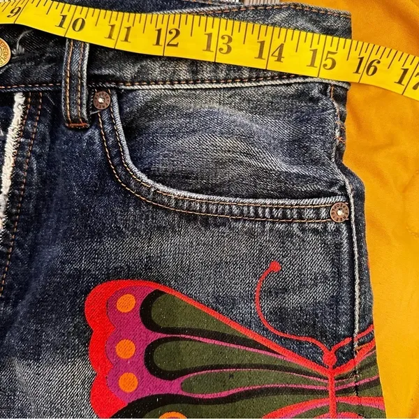 Free People Denim Butterfly Shorts Size 26‎ - Image 15