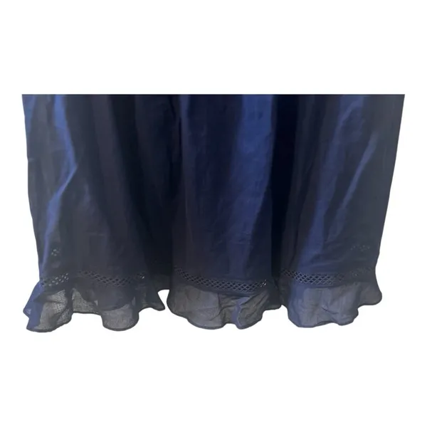 A Loves A Women’s Navy Blue Ruffled Cotton Mini Dress Size XS - Image 3