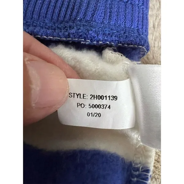 Vineyard Vines Women's Blue Striped Sweat Shorts Size M Elastic Waistban… - Image 7