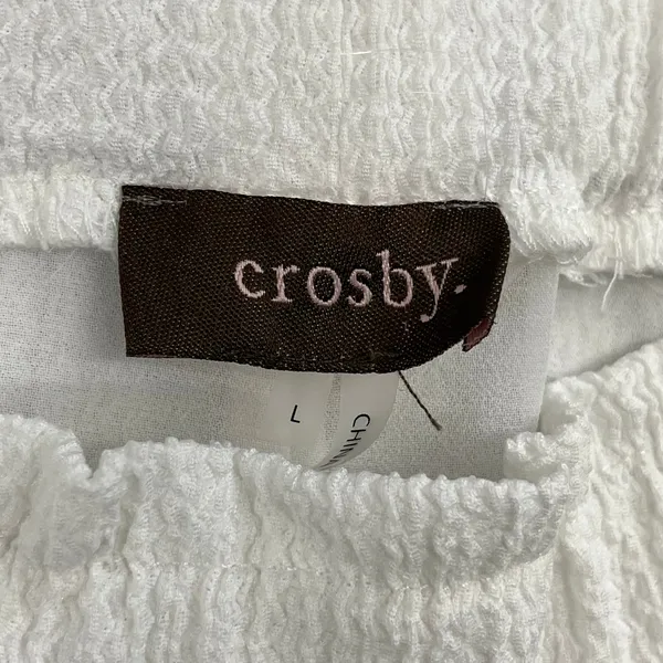 Crosby Wide White Leg Lightweight Lined Flowy Stretch Vacation Lounge Pants - Image 3