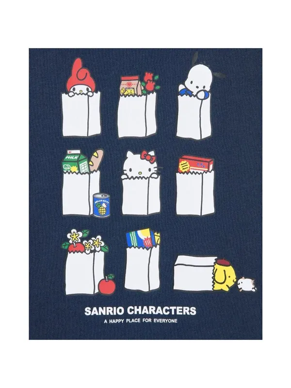 Uniqlo Sanrio Supermarket T-Shirt Hello Kitty Pochacco My Melody Navy Small NWT - Image 6