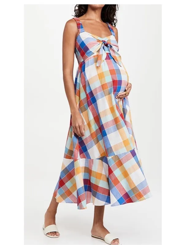 Hatch Scarlet Dress Plaid Maternity HTCH2/M8-10 - Image 2
