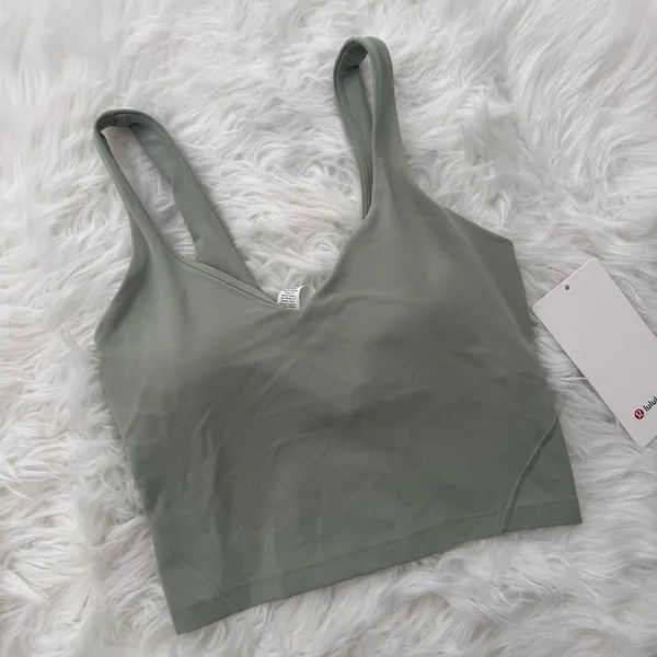 Lululemon Align Tank Top Fog Green Size 4 - Image 4