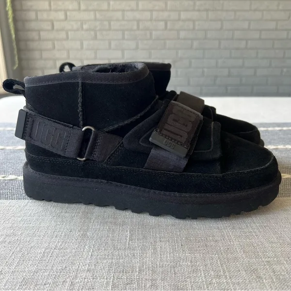 New Ugg Ultra Mini Hybrid Black Boots Womens Size 7 - Image 2