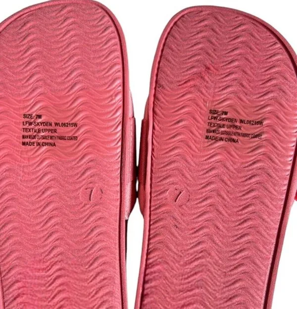 LONDON FOG COLLECTION Coral Pink Skyden Platform Slip On Slide Sandals, US7 - Image 8
