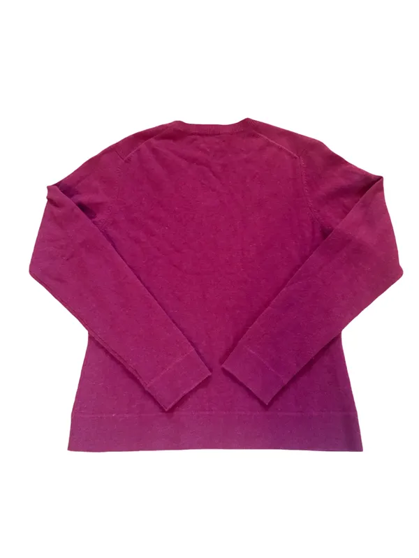 Valerie Stevens Cashmere V Neck Sweater Magenta Pink Womens Size Medium - Image 2