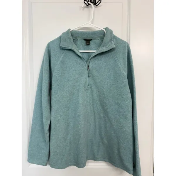 Eddie Bauer Aqua Fleece Quarter-Zip Pullover Women’s M - Image 3