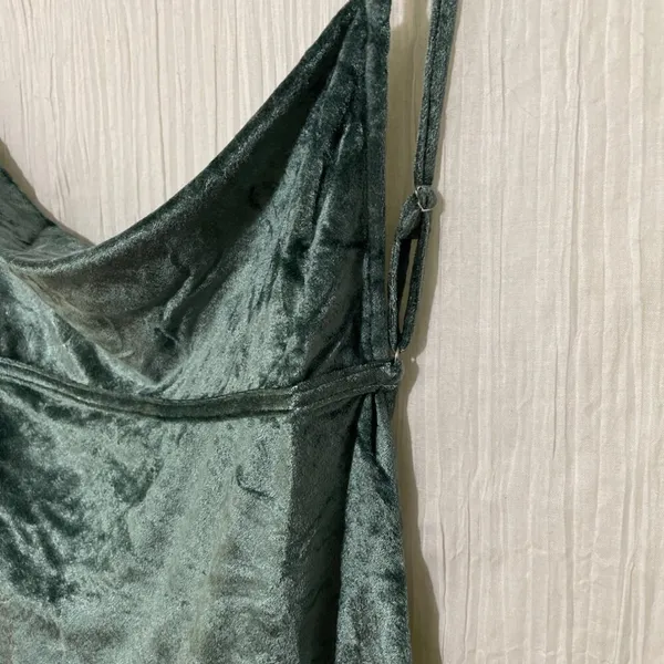 Free People Intimates Velvet Camisole Small Green Cowl Neck NWT - Image 5