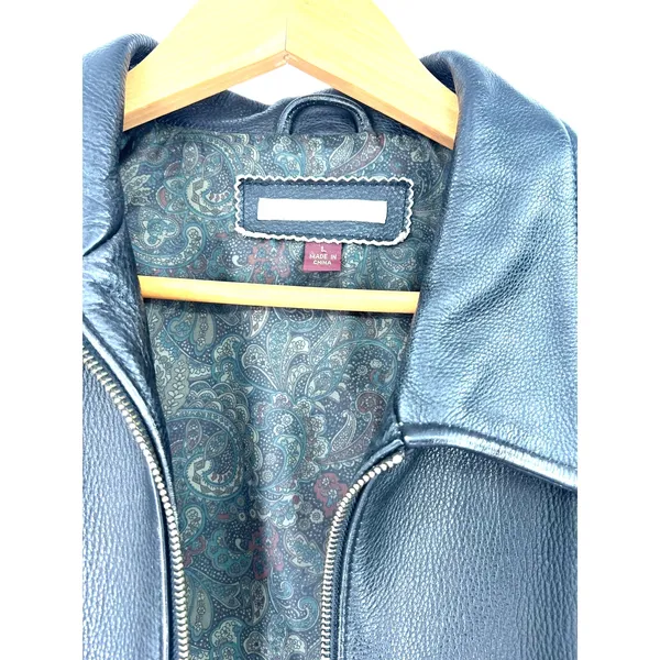 Vintage 90's | M | Leather Bomber Jacket Perfectly Worn Classic Women's Boxy - Image 8