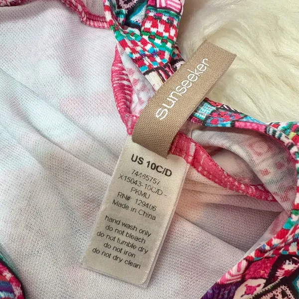SUNSEEKER Australia NWOT Geometric Print Halter One-Piece Swimsuit - Image 7