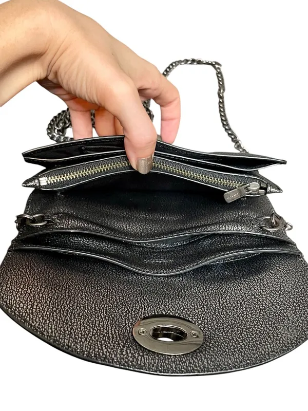 Coach Metallic Silver Convertible Crossbody Clutch - Image 10