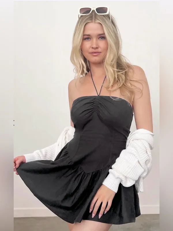 FLORENCE by Mills SWEET SOLSTICE LINEN HALTER DRESS - Image 7
