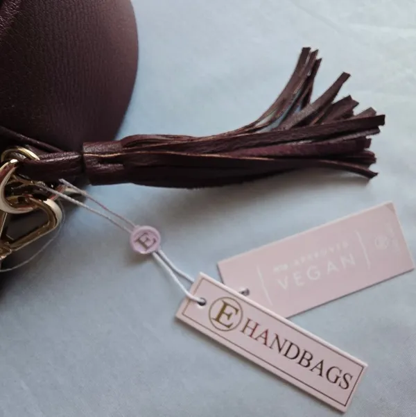 Stylish Round Crossbody Bag in Deep Burgundy Braided Detailing‎ - Image 10